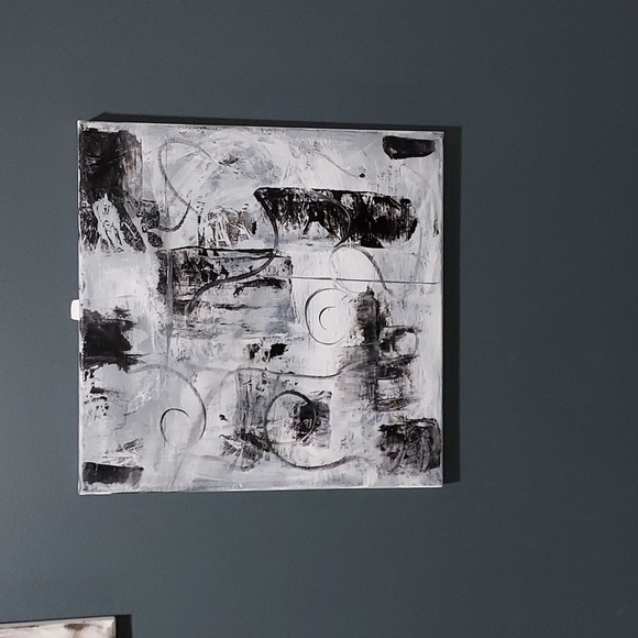 Black and White abstract 14x14 - Picture 1 of 4